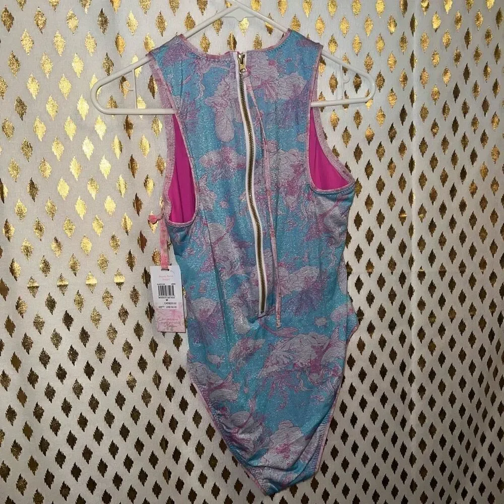 NWT LOVESHACKFANCY X HURLEY - UNDER THE SEA MODERATE COVERAGE ONE PIECE size M